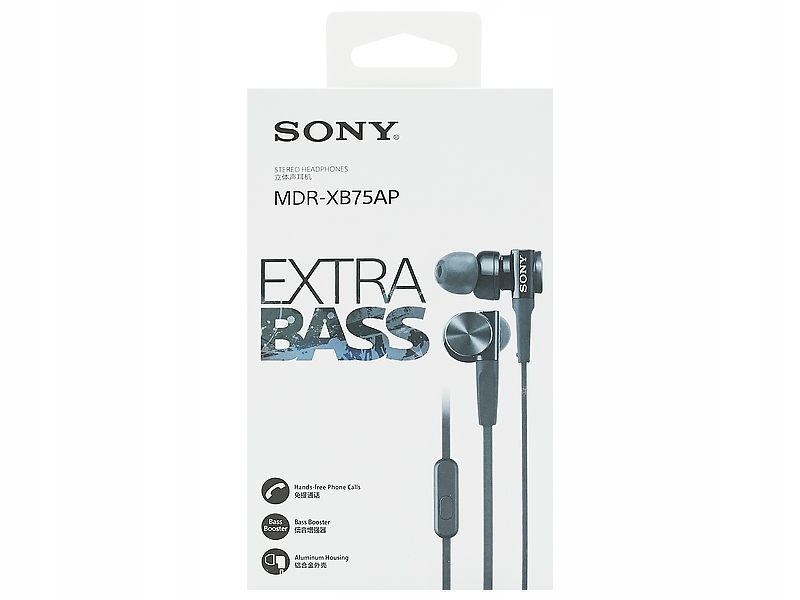 SLUCHAWKI-DOKANALOWE-SONY-MDR-XB75AP-EXTRA-BASS-Marka-Sony